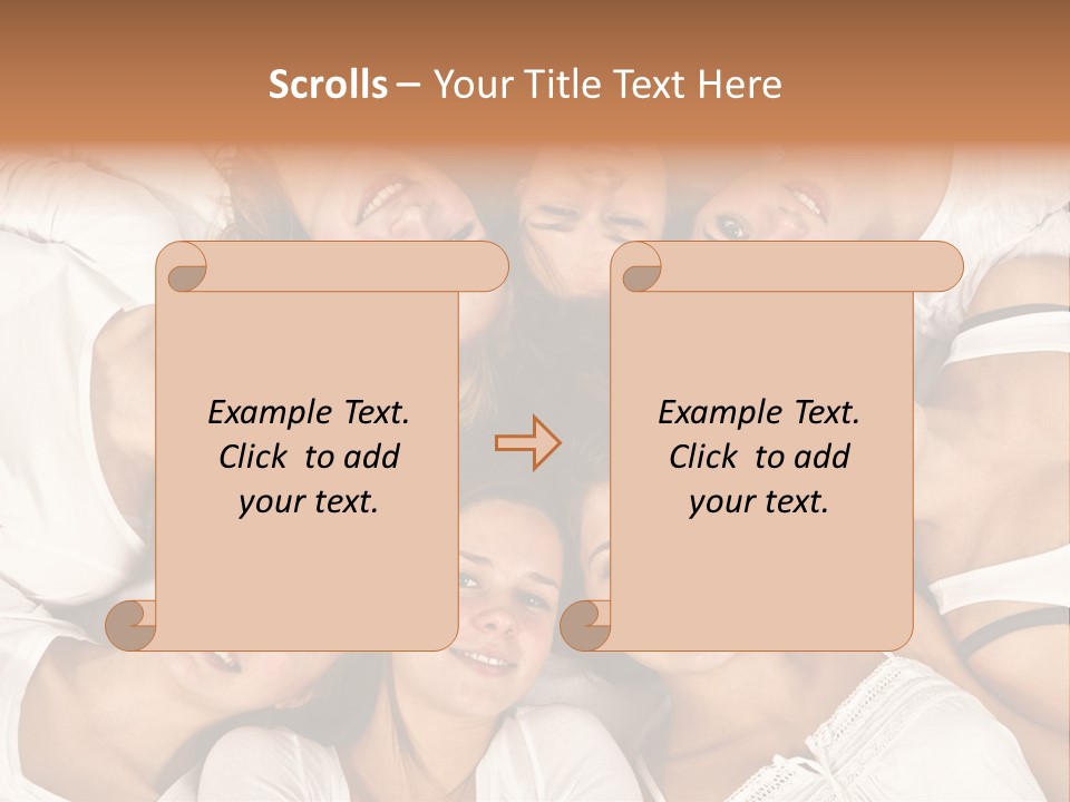 A Group Of Women Laying On Top Of Each Other PowerPoint Template