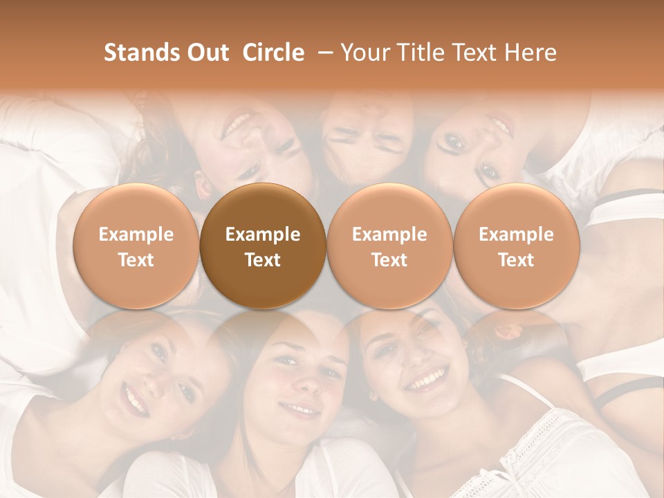 A Group Of Women Laying On Top Of Each Other PowerPoint Template
