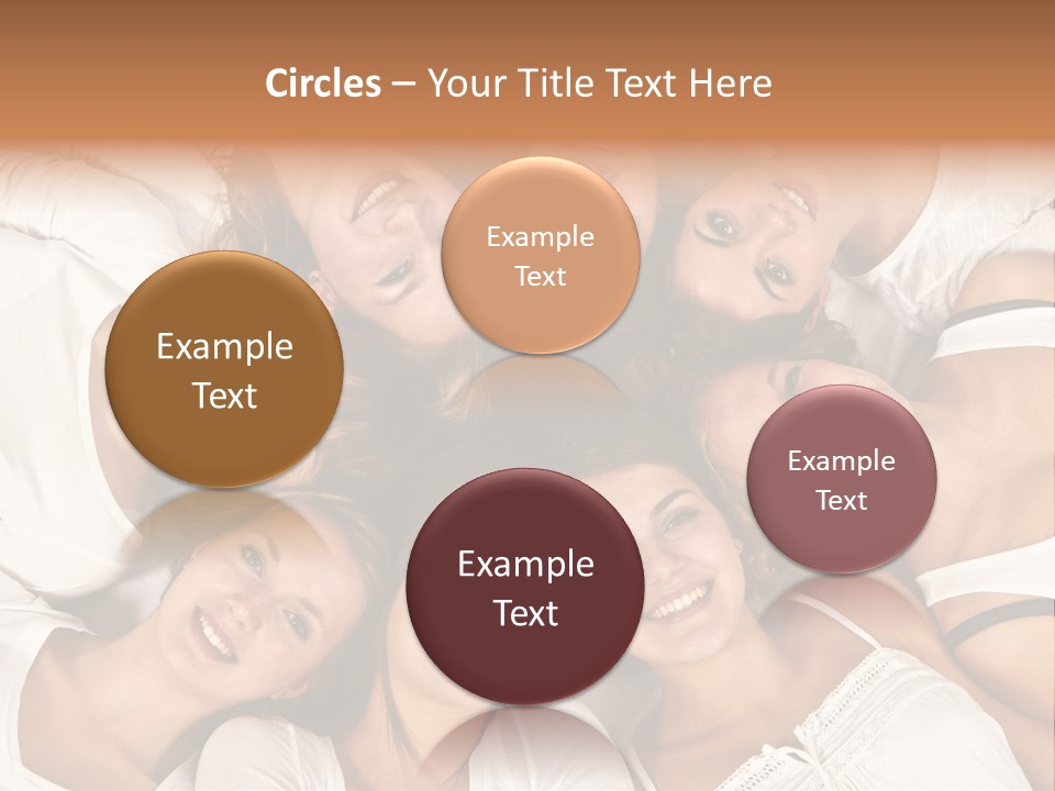 A Group Of Women Laying On Top Of Each Other PowerPoint Template