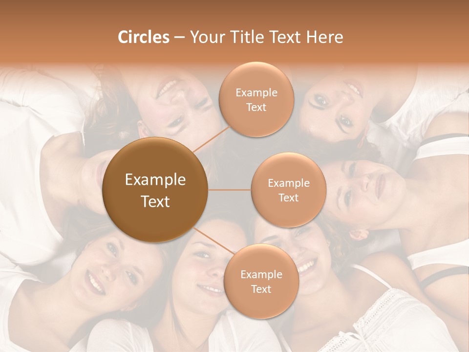 A Group Of Women Laying On Top Of Each Other PowerPoint Template