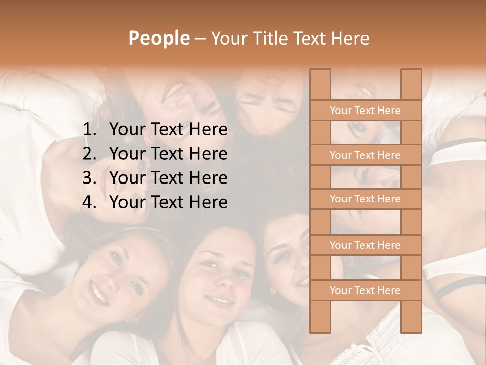 A Group Of Women Laying On Top Of Each Other PowerPoint Template