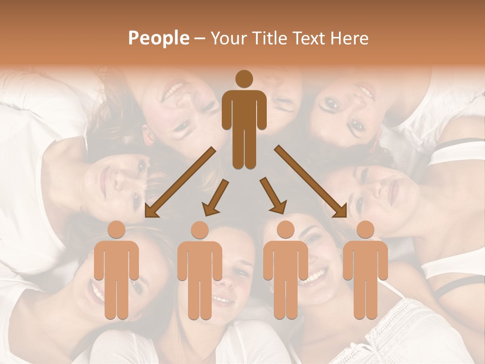 A Group Of Women Laying On Top Of Each Other PowerPoint Template