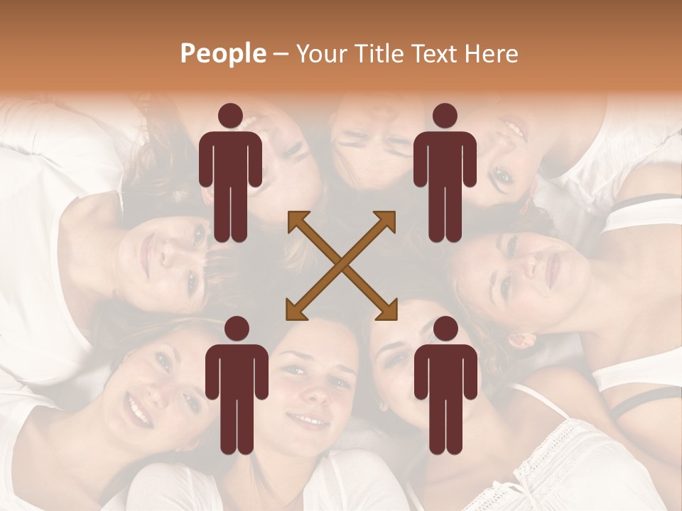 A Group Of Women Laying On Top Of Each Other PowerPoint Template