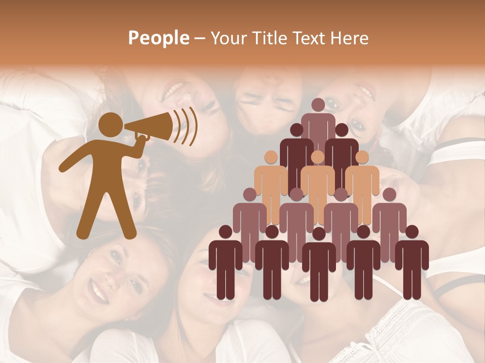 A Group Of Women Laying On Top Of Each Other PowerPoint Template