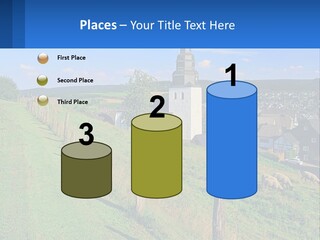 A Church On A Hill With Sheep Grazing In The Foreground PowerPoint Template