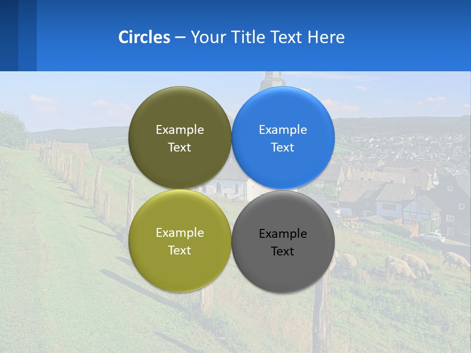 A Church On A Hill With Sheep Grazing In The Foreground PowerPoint Template