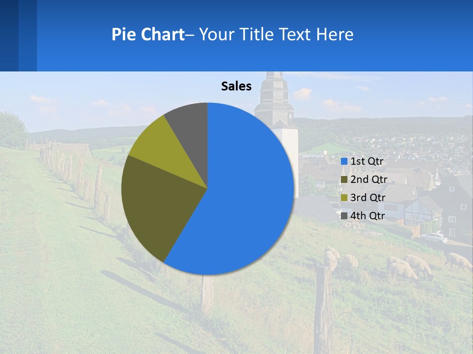A Church On A Hill With Sheep Grazing In The Foreground PowerPoint Template