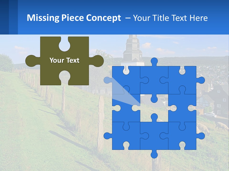 A Church On A Hill With Sheep Grazing In The Foreground PowerPoint Template