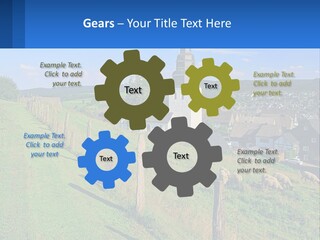 A Church On A Hill With Sheep Grazing In The Foreground PowerPoint Template