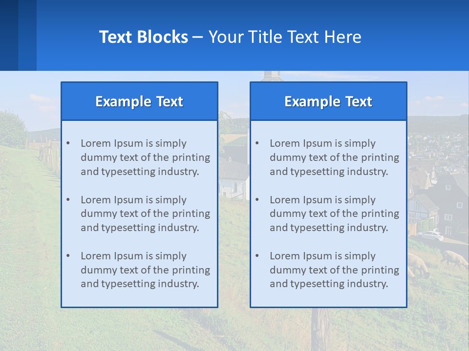 A Church On A Hill With Sheep Grazing In The Foreground PowerPoint Template