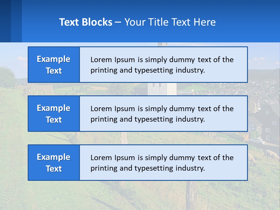 A Church On A Hill With Sheep Grazing In The Foreground PowerPoint Template