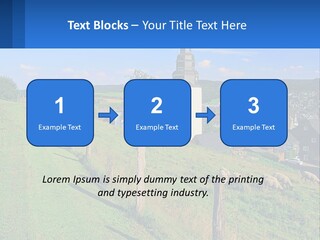 A Church On A Hill With Sheep Grazing In The Foreground PowerPoint Template