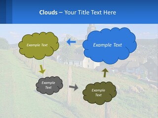 A Church On A Hill With Sheep Grazing In The Foreground PowerPoint Template