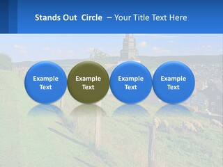 A Church On A Hill With Sheep Grazing In The Foreground PowerPoint Template