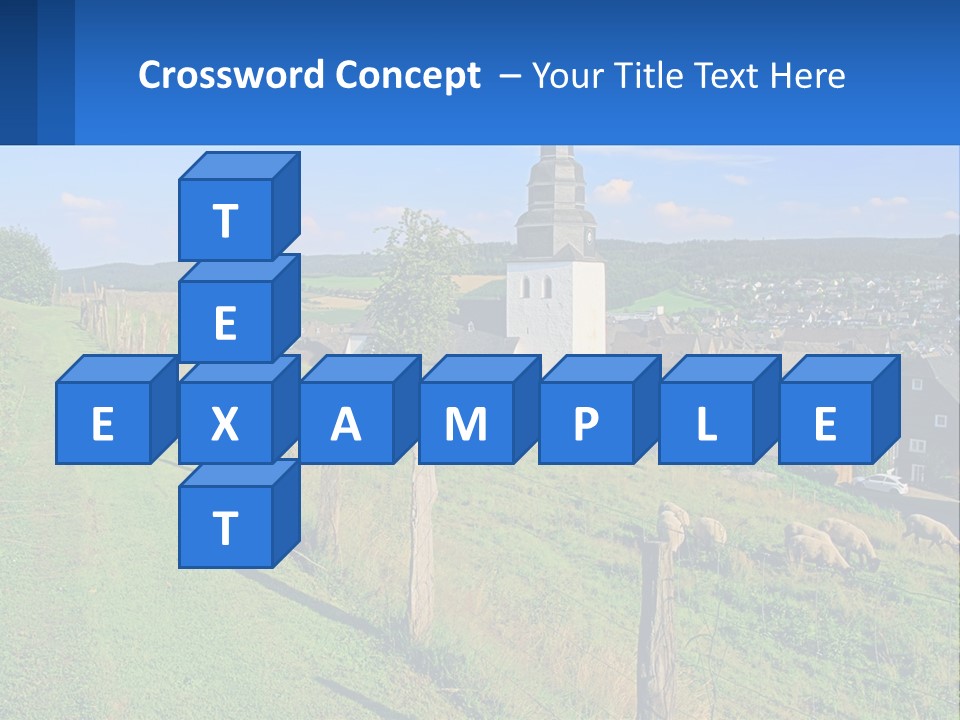 A Church On A Hill With Sheep Grazing In The Foreground PowerPoint Template