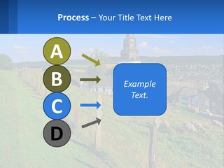 A Church On A Hill With Sheep Grazing In The Foreground PowerPoint Template