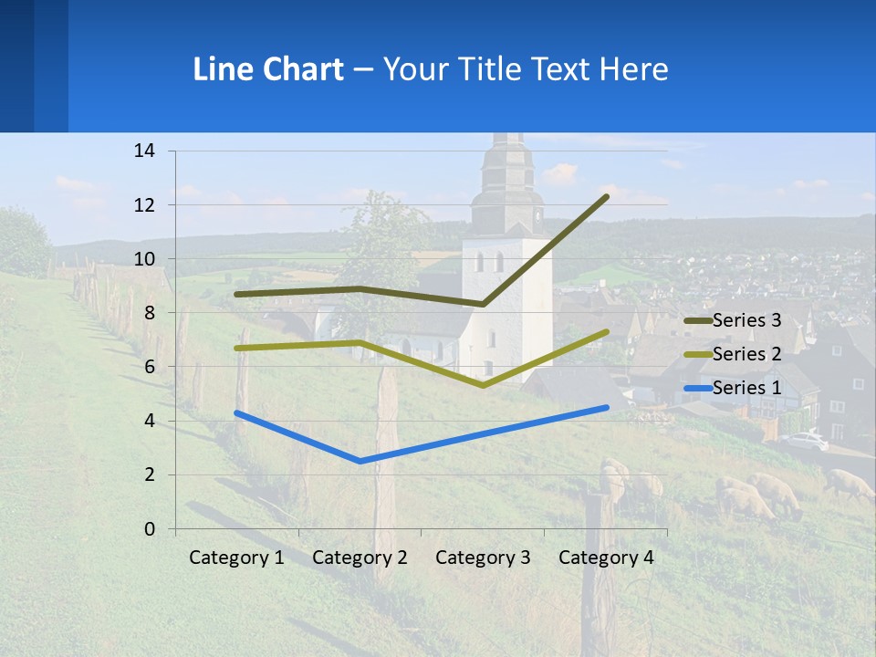 A Church On A Hill With Sheep Grazing In The Foreground PowerPoint Template