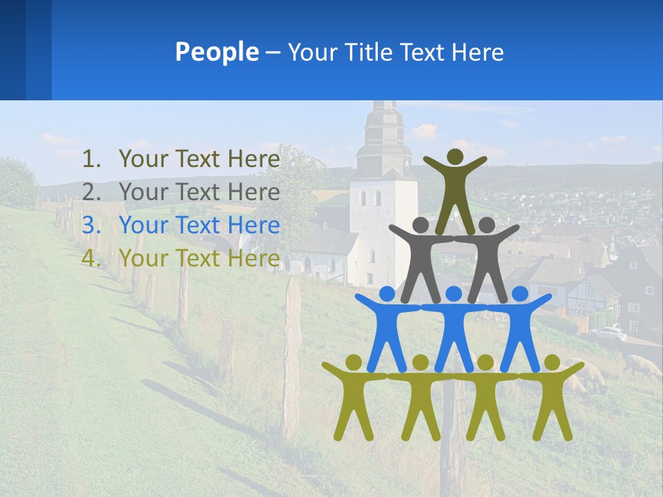 A Church On A Hill With Sheep Grazing In The Foreground PowerPoint Template