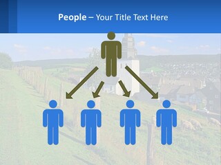 A Church On A Hill With Sheep Grazing In The Foreground PowerPoint Template