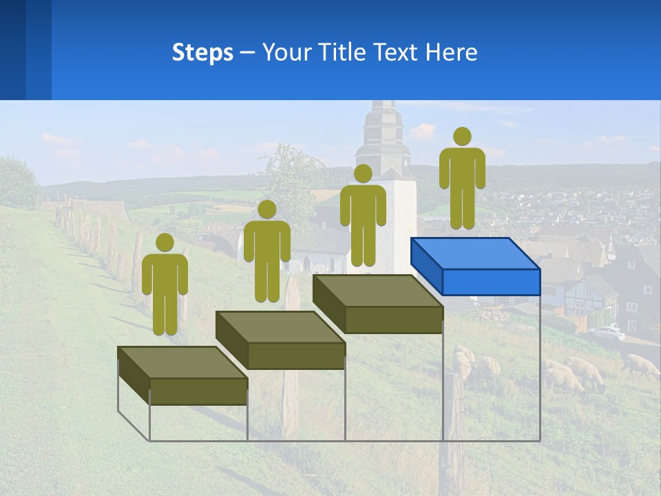 A Church On A Hill With Sheep Grazing In The Foreground PowerPoint Template