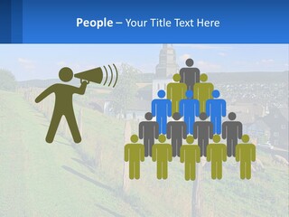 A Church On A Hill With Sheep Grazing In The Foreground PowerPoint Template