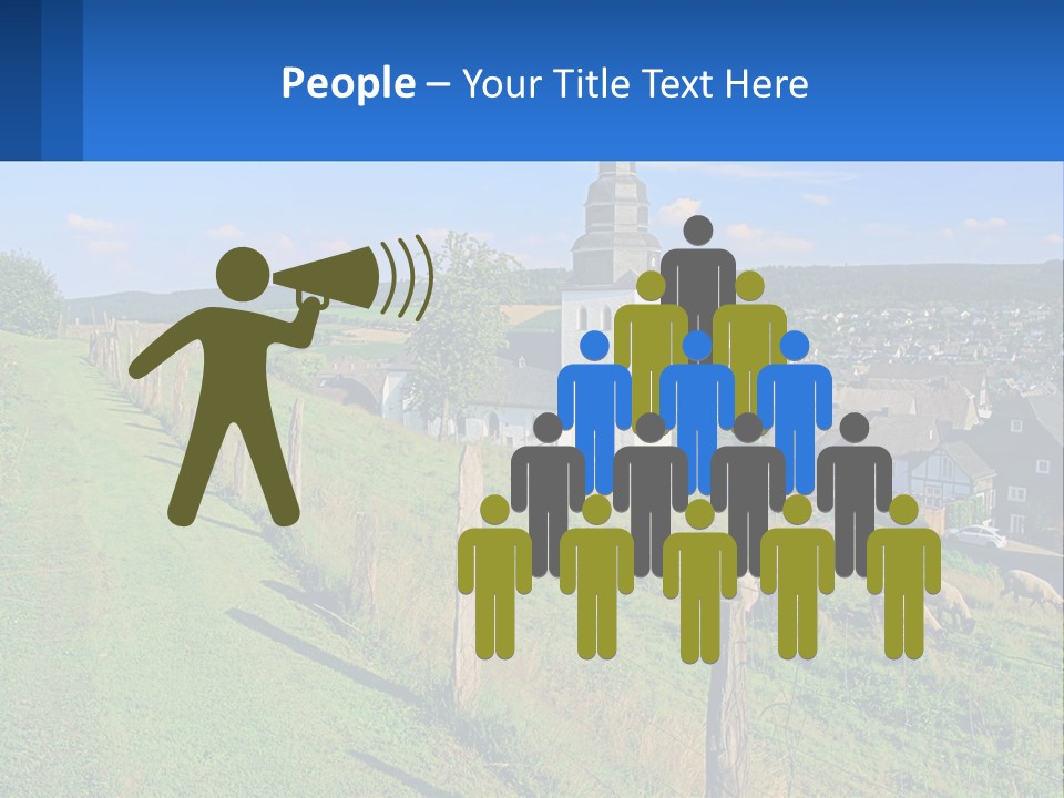 A Church On A Hill With Sheep Grazing In The Foreground PowerPoint Template
