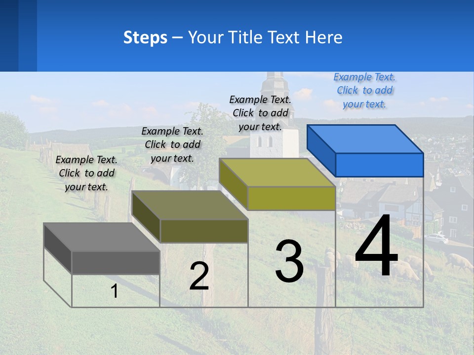 A Church On A Hill With Sheep Grazing In The Foreground PowerPoint Template