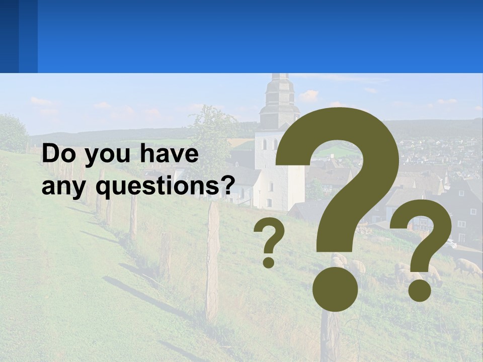 A Church On A Hill With Sheep Grazing In The Foreground PowerPoint Template