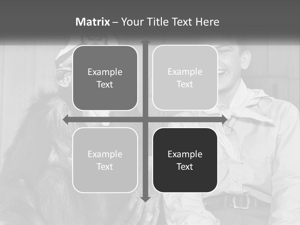 A Man Sitting Next To A Monkey With A Hat On PowerPoint Template