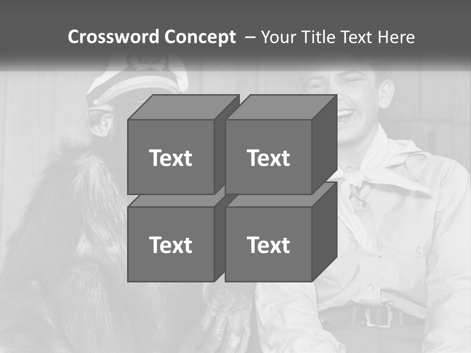 A Man Sitting Next To A Monkey With A Hat On PowerPoint Template