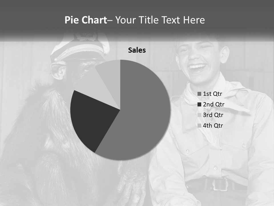 A Man Sitting Next To A Monkey With A Hat On PowerPoint Template