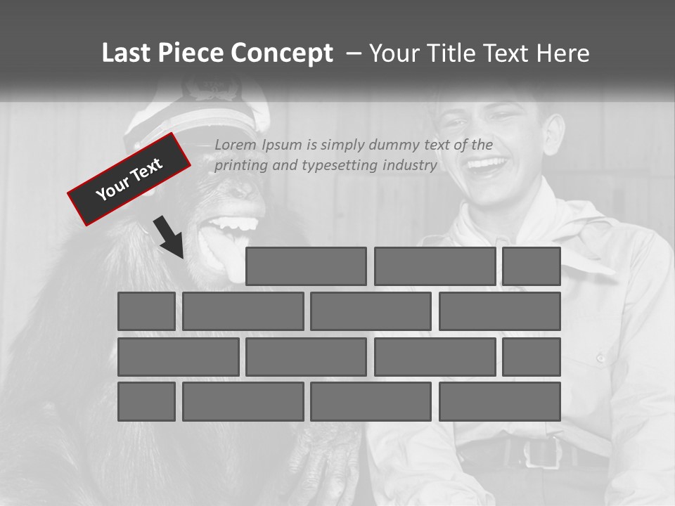 A Man Sitting Next To A Monkey With A Hat On PowerPoint Template
