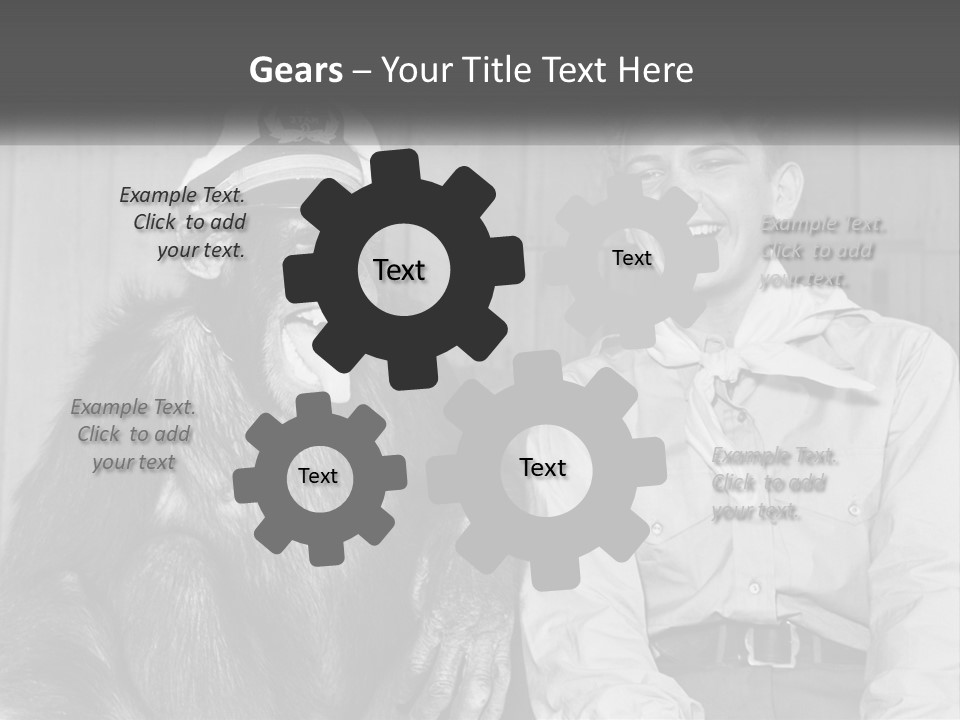 A Man Sitting Next To A Monkey With A Hat On PowerPoint Template