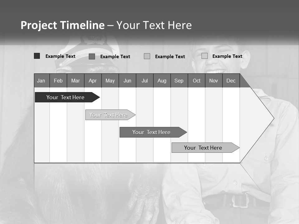 A Man Sitting Next To A Monkey With A Hat On PowerPoint Template