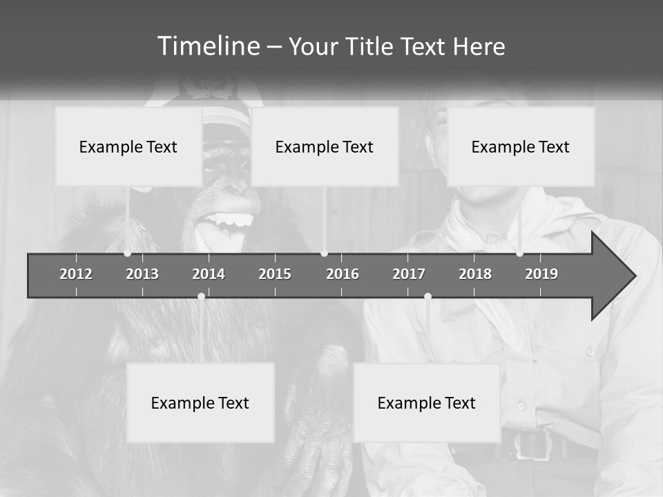 A Man Sitting Next To A Monkey With A Hat On PowerPoint Template