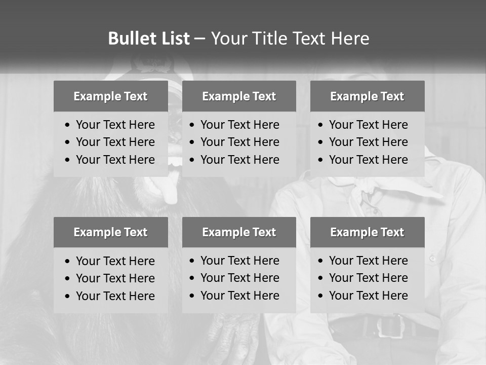 A Man Sitting Next To A Monkey With A Hat On PowerPoint Template