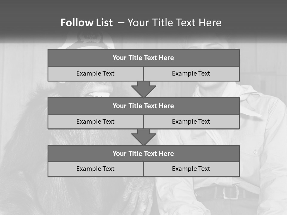 A Man Sitting Next To A Monkey With A Hat On PowerPoint Template