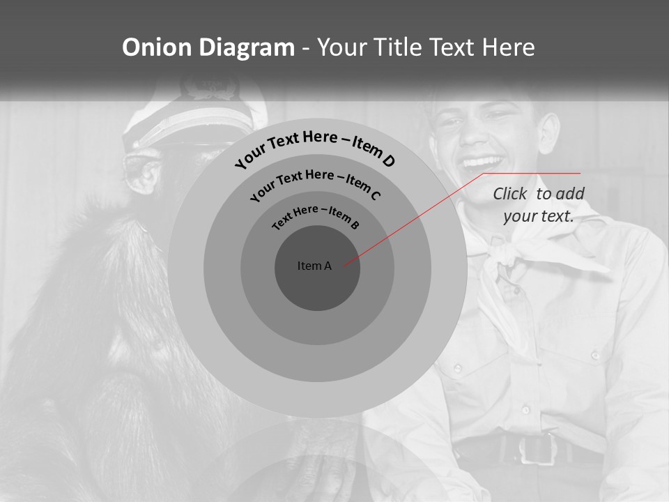 A Man Sitting Next To A Monkey With A Hat On PowerPoint Template