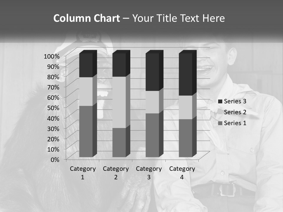 A Man Sitting Next To A Monkey With A Hat On PowerPoint Template