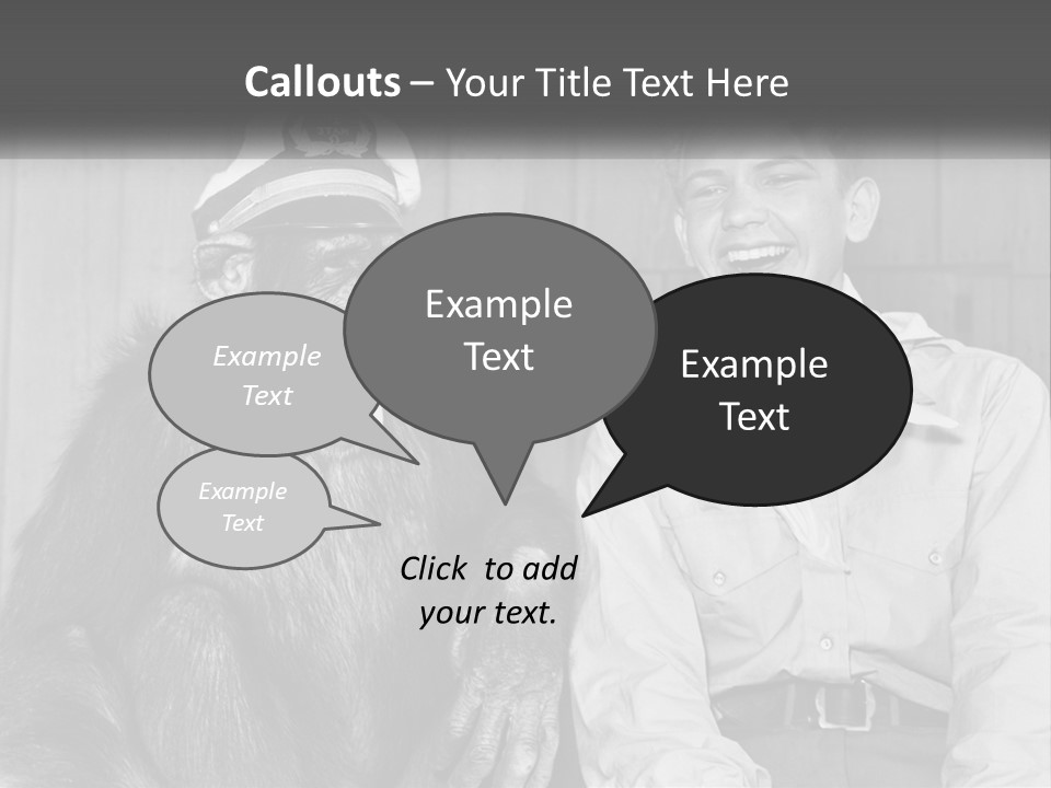 A Man Sitting Next To A Monkey With A Hat On PowerPoint Template