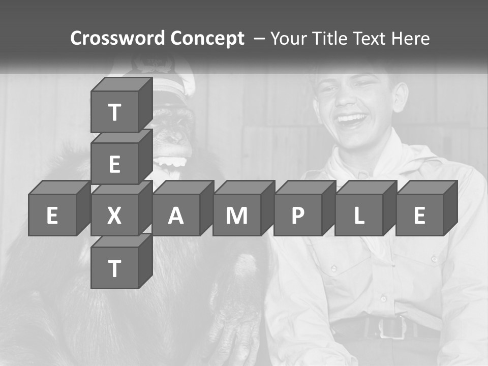 A Man Sitting Next To A Monkey With A Hat On PowerPoint Template