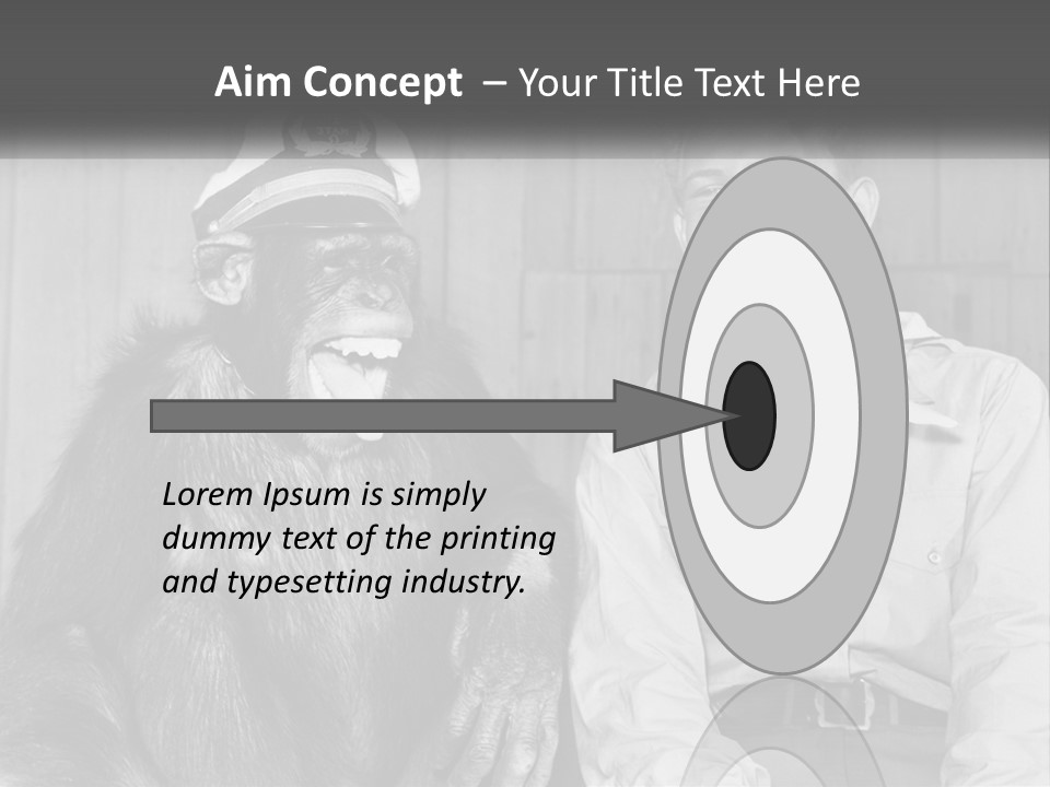 A Man Sitting Next To A Monkey With A Hat On PowerPoint Template