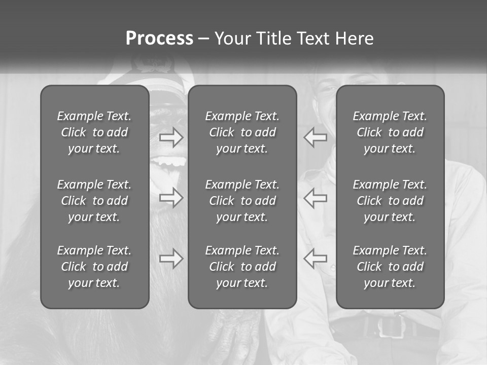 A Man Sitting Next To A Monkey With A Hat On PowerPoint Template