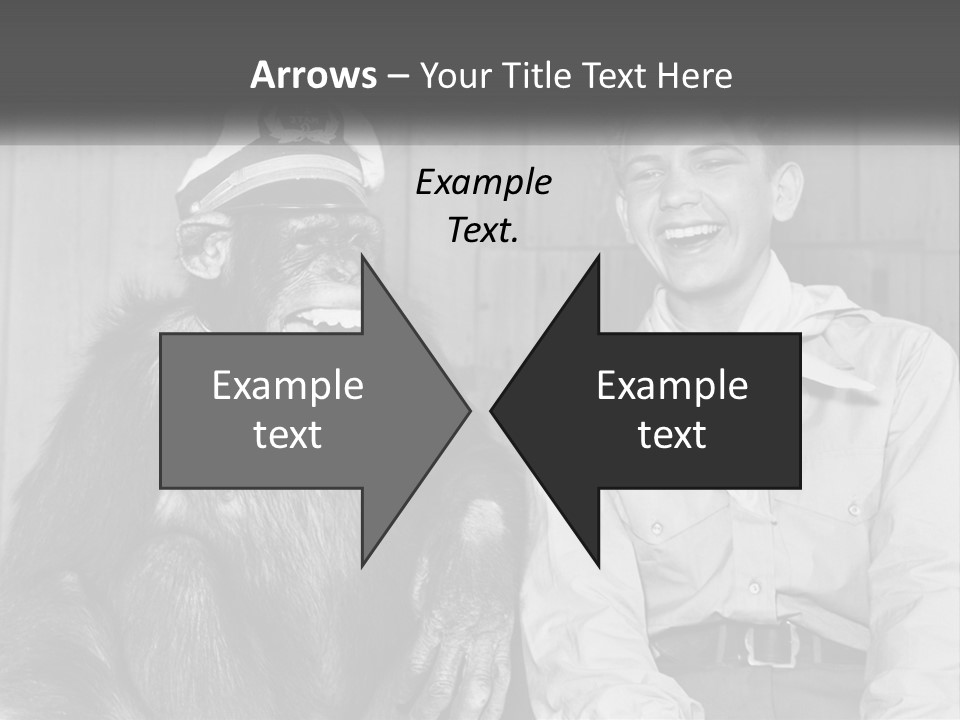 A Man Sitting Next To A Monkey With A Hat On PowerPoint Template