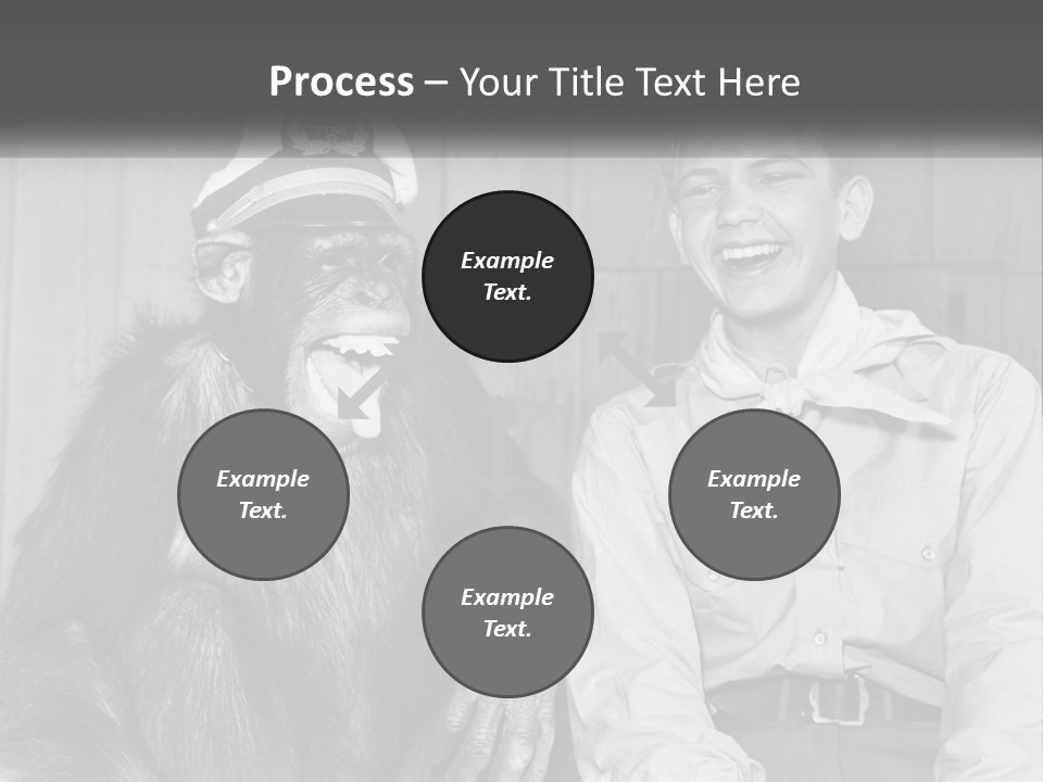 A Man Sitting Next To A Monkey With A Hat On PowerPoint Template