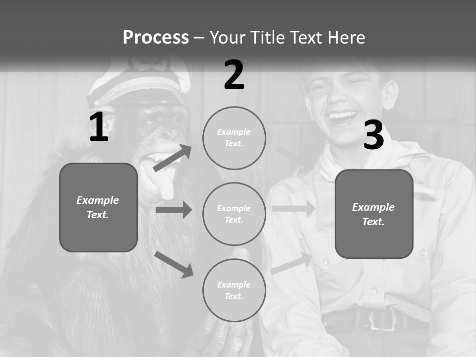 A Man Sitting Next To A Monkey With A Hat On PowerPoint Template