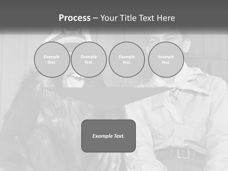 A Man Sitting Next To A Monkey With A Hat On PowerPoint Template