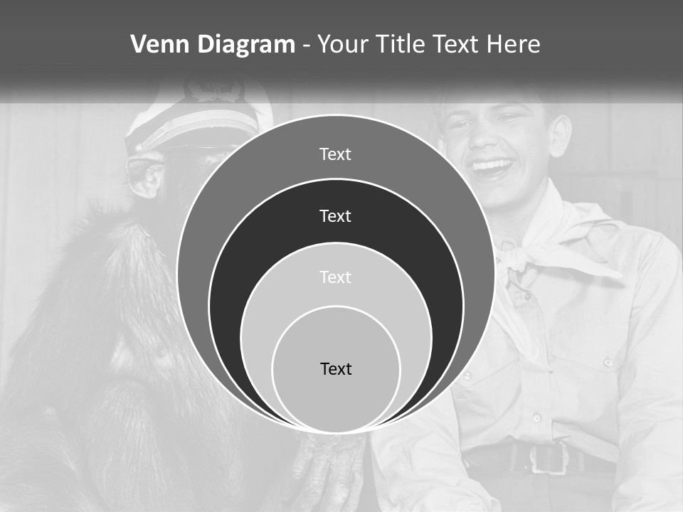 A Man Sitting Next To A Monkey With A Hat On PowerPoint Template