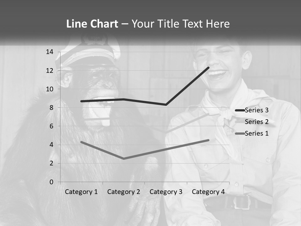 A Man Sitting Next To A Monkey With A Hat On PowerPoint Template