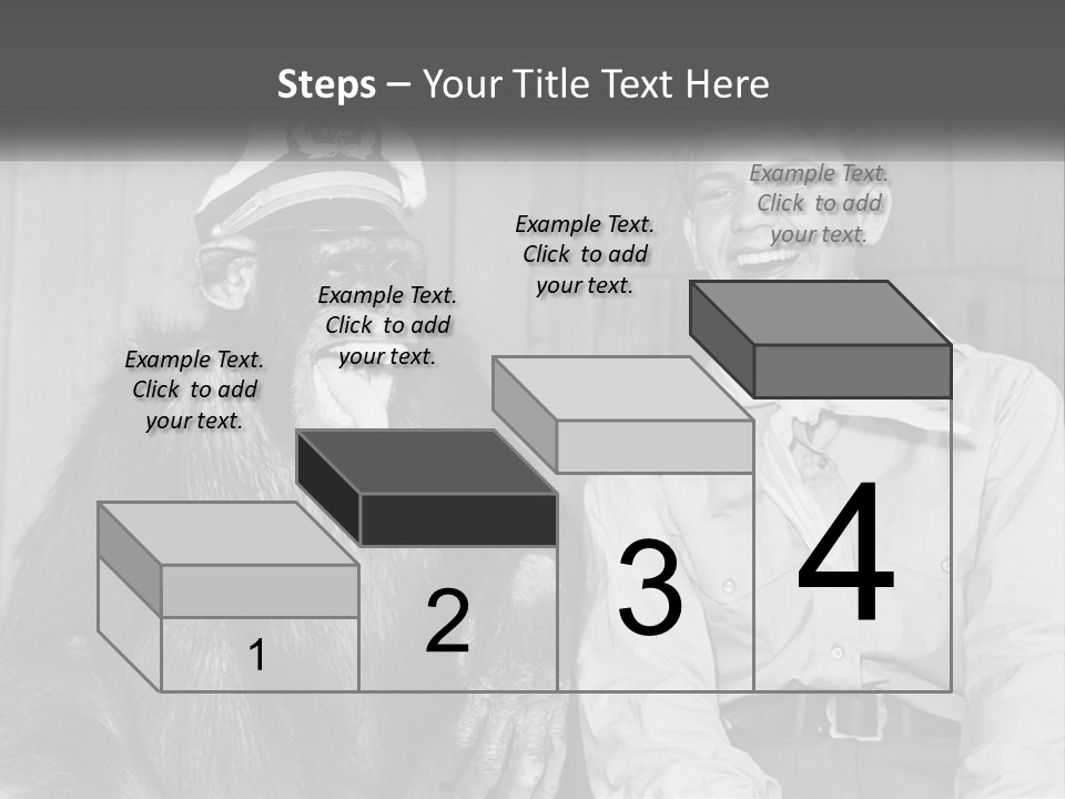 A Man Sitting Next To A Monkey With A Hat On PowerPoint Template